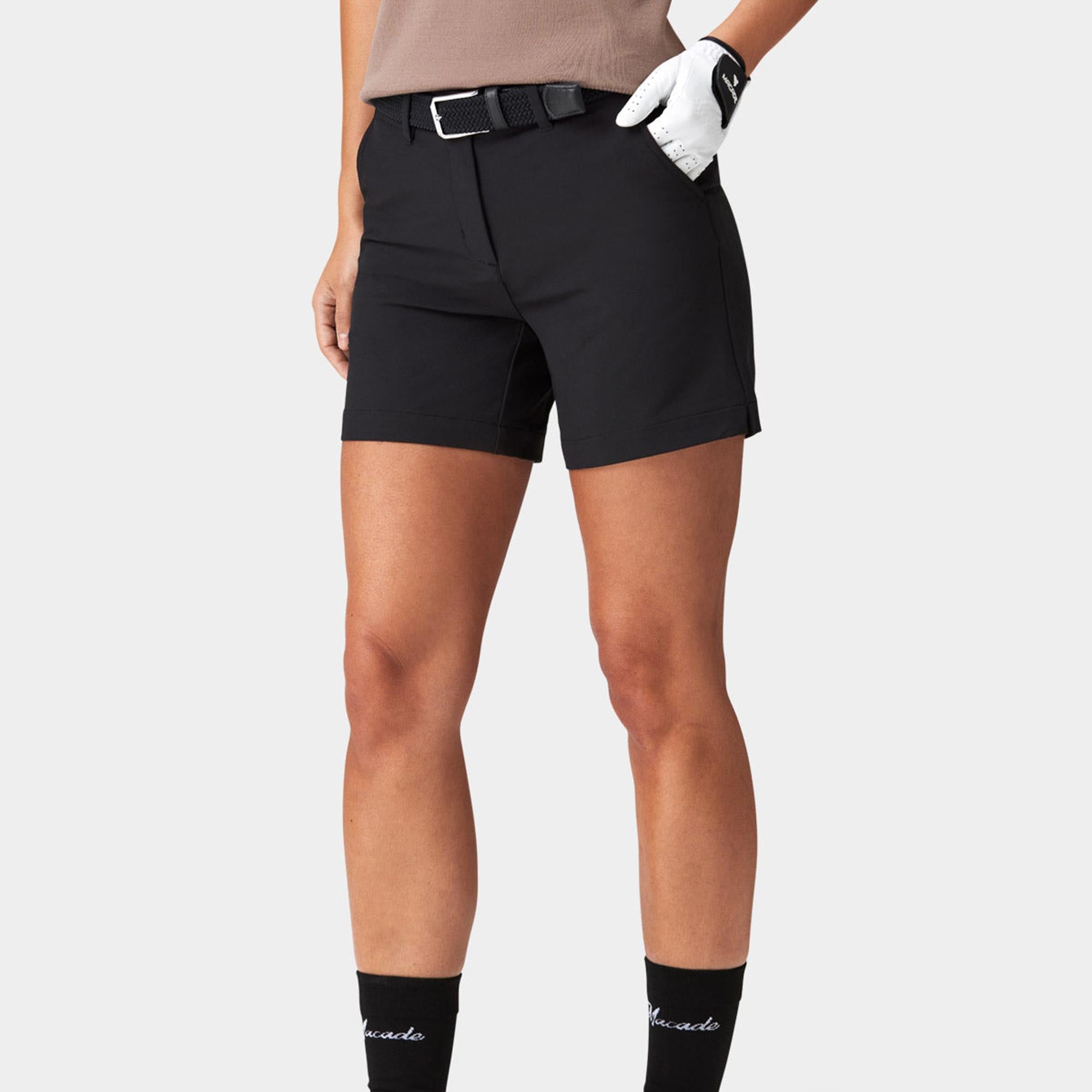 Macade Golf Flex Ladies Golf Shorts Black Regular